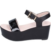 Solo Soprani  sandals synthetic leather patent leather  women's Sandals in Black