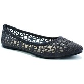 Reveal Love Your Look  Ladies Flat Diamante Ballerina  women's Shoes (Pumps / Ballerinas) in Grey