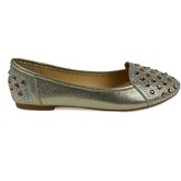 Strictly  Flat Diamante Slip On Shoe  women's Shoes (Pumps / Ballerinas) in Gold