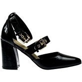 Hotsoles London  Macy Block Heel Ankle Strap Pointed Shoe  women's Court Shoes in Black