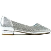 Strictly  All Shine Diamante Open Side Flat Shoes  women's Shoes (Pumps / Ballerinas) in Silver