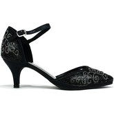 Strictly  Women's Ankle Strap Pointed Evening Heel  women's Court Shoes in Black