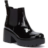 Vagabond  Dioon Patent Leather Womens Black Boots  women's Low Ankle Boots in Black