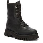 Bronx  Groov-y Rubber Lace Up Womens Black Boots  women's Mid Boots in Black