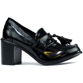 Hotsoles London  Poppy Tassel Block Heel Black  women's Court Shoes in Black