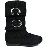 Reveal Love Your Look  Leggings Love Double Buckle Zip Boot Black  women's Mid Boots in Black
