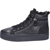 Geox  Sneakers Leather Textile  women's Shoes (High-top Trainers) in Black