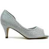 Strictly  Open Side Kitten Heel  women's Court Shoes in Silver