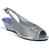 Strictly  Women's Slingback Wedge Diamante Evening  women's Sandals in Silver