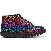 Kickers  Kick Hi Leopard Junior Black / Multi Boots  women's Mid Boots in Black