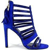 Hotsoles London  Back Zip Cut Out Heel  women's Sandals in Blue