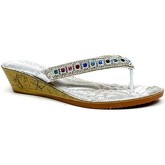 Reveal Love Your Look  Multicoloured Multigem Toe Post Sandal  women's Sandals in Silver