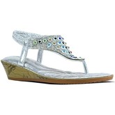 Strictly  Multicoloured Gem Slingback Sandal  women's Sandals in Silver