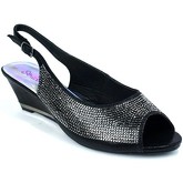 Strictly  Women's Slingback Wedge Diamante Evening  women's Sandals in Black