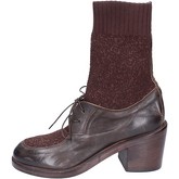 Moma  ankle boots leather textile  women's Low Ankle Boots in Brown