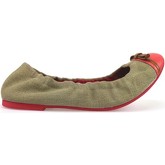 Vintage  ballet flats light brown textile leather AV84  women's Shoes (Pumps / Ballerinas) in Brown