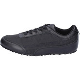 Armani jeans  Sneakers Leather Textile  women's Shoes (Trainers) in Black