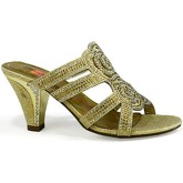 Strictly  Women's Double Rose Slip On Heel  women's Sandals in Gold