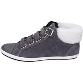 Armani jeans  Sneakers Suede Leather  women's Shoes (High-top Trainers) in Grey