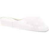 Relax Slippers  Pom-Pom II Leather Slipper  women's Clogs (Shoes) in White