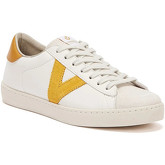 Victoria  Berlin Contrast Leather Womens White / Yellow Trainers  women's Shoes (Trainers) in White