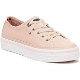Tommy Hilfiger  Glitter Detail Flatform Womens Pink Trainers  women's Shoes (Trainers) in Pink