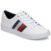 Tommy Hilfiger  CRYSTAL LEATHER CASUAL SNEAKER  women's Shoes (Trainers) in White