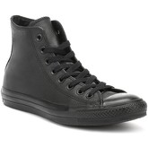 Converse  All Star Hi Mens Black Monochrome Leather Trainers  men's Shoes (High-top Trainers) in Black