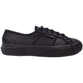 Superga  2750 FGLU Leather  men's Shoes (Trainers) in Black