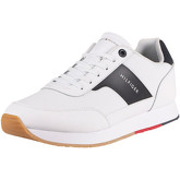 Tommy Hilfiger  Corporate Leather Runner Trainers  men's Shoes (Trainers) in White
