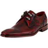 Jeffery-West  Brogue Derby Leather Shoes  men's Casual Shoes in Red