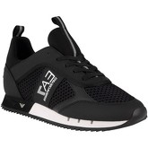 Emporio Armani EA7  Woven Trainers  men's Shoes (Trainers) in Black