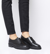Office Frenchie Lace Up BLACK LEATHER