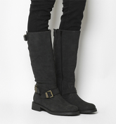 Office Koala- Buckle Biker Boot BLACK