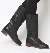 Office Kaiser- Pull On Calf Boot BLACK LEATHER