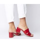 Office Malena Cut Out Mule RED CROC LEATHER