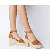 Gaimo for OFFICE Linda Rope Heel TAN SUEDE