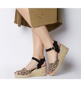 Gaimo for OFFICE Round Wedge Espadrille LEOPARD
