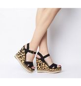 Office Halcyon Feature Wedge BLACK WITH LEOPARD
