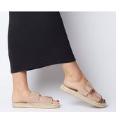 Office Selfish- Double Buckle Espadrille NUDE SUEDE