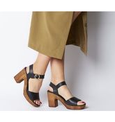 Office Mariel Block Sandal BLACK LEATHER