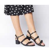 Shoe the Bear Aya Knot Sandal BLACK LEATHER