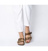 Office Supersonic- Footbed Sandal NEW LEOPARD COW HAIR