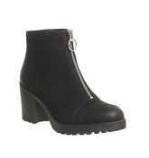 Vagabond Grace Front Zip Boot BLACK NUBUCK