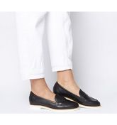 Office Formal Loafer With White Sole BLACK LEATHER