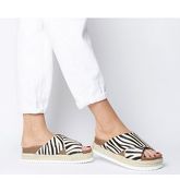 Office Mexico Cross Strap Footbed ZEBRA PONY EFFECT
