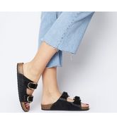 Office Supersonic- Footbed Sandal BLACK PONY EFFECT