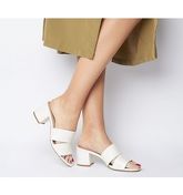Office Malena Cut Out Mule WHITE CROC LEATHER