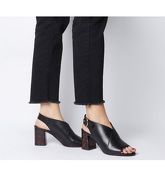 Office Madora Shoeboot W Feature Heel BLACK LEATHER