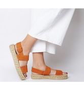 Office Sunray- Two Part Espadrille ORANGE SUEDE